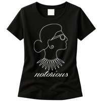 Notorious RBG Line Portrait Ruth Bader Ginsburg Womens T-Shirt