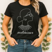 Notorious RBG Line Portrait Ruth Bader Ginsburg Womens T-Shirt