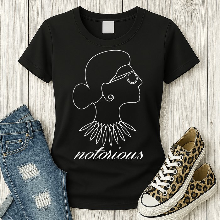 Notorious RBG Line Portrait Ruth Bader Ginsburg Womens T-Shirt