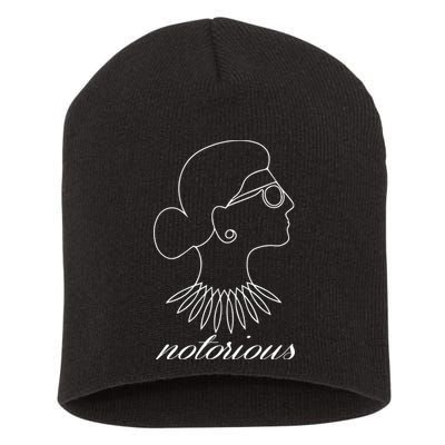 Notorious RBG Line Portrait Ruth Bader Ginsburg Short Acrylic Beanie