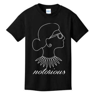 Notorious RBG Line Portrait Ruth Bader Ginsburg Kids T-Shirt