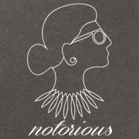Notorious RBG Line Portrait Ruth Bader Ginsburg Cotton Canvas Backpack