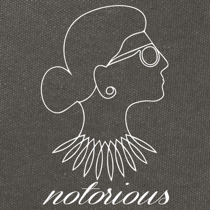 Notorious RBG Line Portrait Ruth Bader Ginsburg Cotton Canvas Backpack