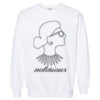 Notorious RBG Line Portrait Ruth Bader Ginsburg Garment-Dyed Sweatshirt