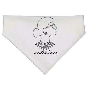 Notorious RBG Line Portrait Ruth Bader Ginsburg USA-Made Doggie Bandana