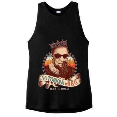 Notorious RBG Ready To Dissent Ruth Bader Ginsburg Ladies PosiCharge Tri-Blend Wicking Tank