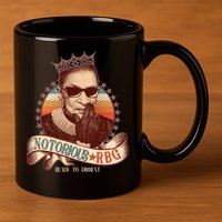 Notorious RBG Ready To Dissent Ruth Bader Ginsburg 11oz C Handle Ceramic Mug