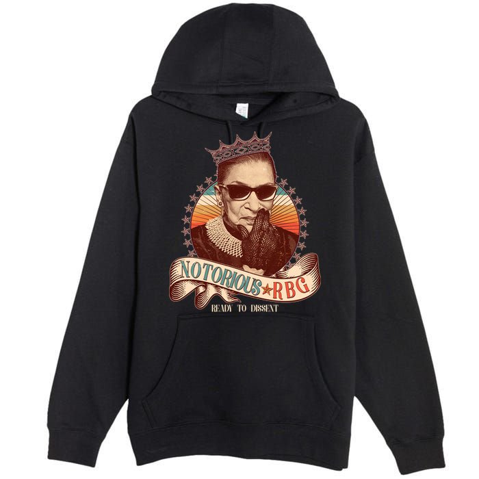 Notorious RBG Ready To Dissent Ruth Bader Ginsburg Premium Pullover Hoodie