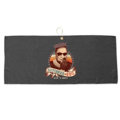 Notorious RBG Ready To Dissent Ruth Bader Ginsburg Large Microfiber Waffle Golf Towel
