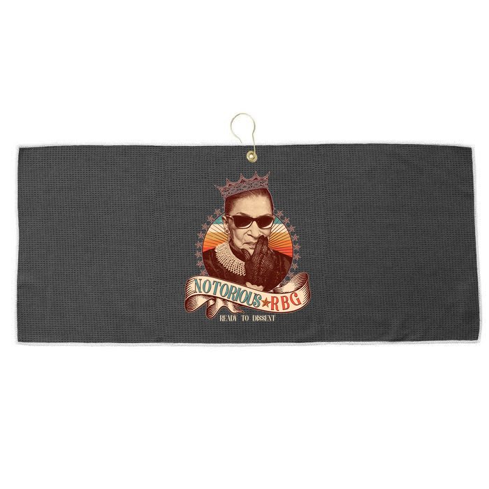 Notorious RBG Ready To Dissent Ruth Bader Ginsburg Large Microfiber Waffle Golf Towel