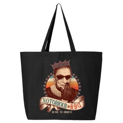 Notorious RBG Ready To Dissent Ruth Bader Ginsburg 25L Jumbo Tote