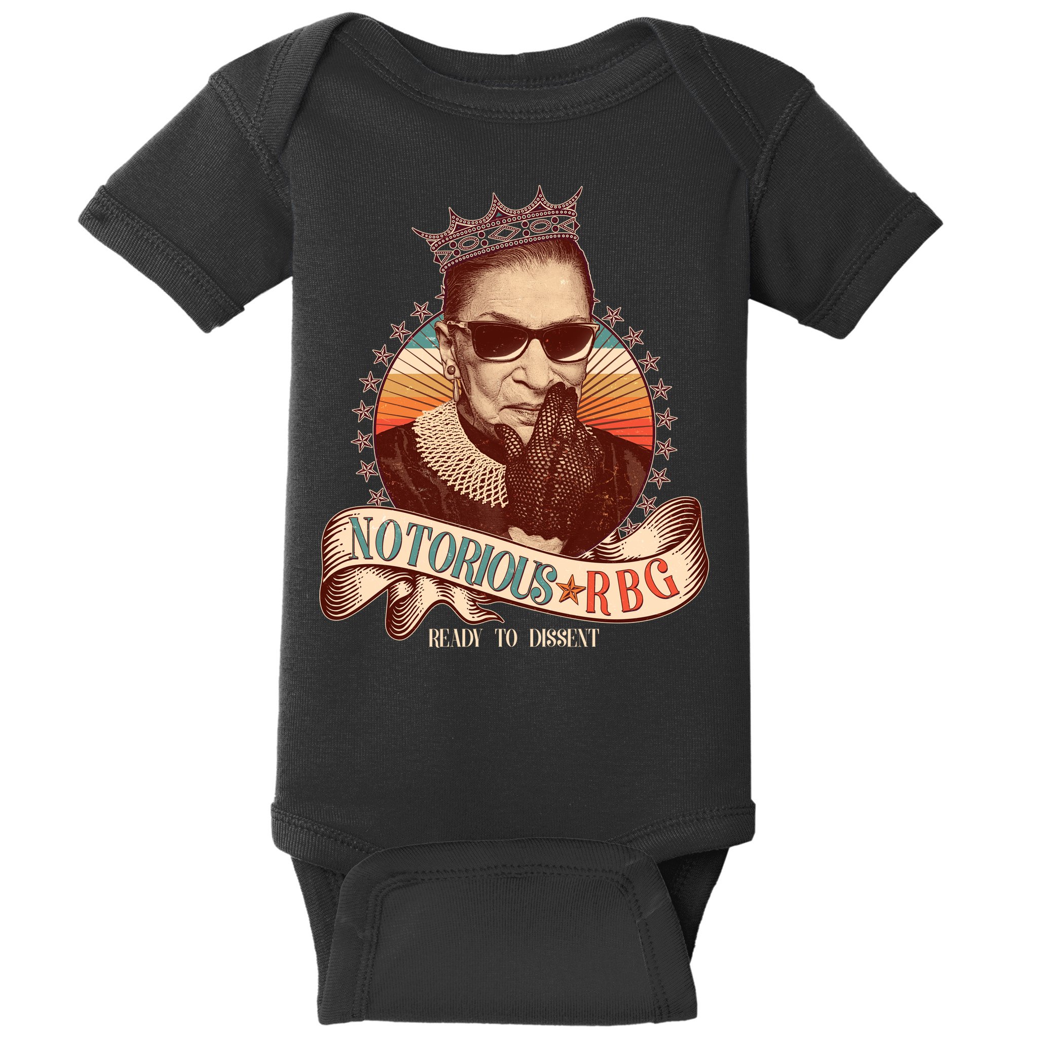 Notorious RBG Ready To Dissent Ruth Bader Ginsburg Baby Bodysuit