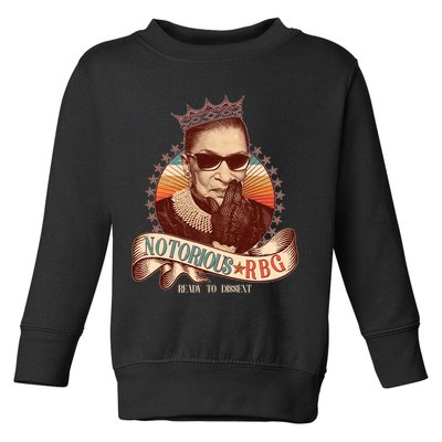 Notorious RBG Ready To Dissent Ruth Bader Ginsburg Toddler Sweatshirt