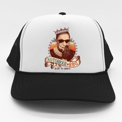 Notorious RBG Ready To Dissent Ruth Bader Ginsburg Trucker Hat