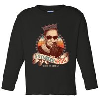 Notorious RBG Ready To Dissent Ruth Bader Ginsburg Toddler Long Sleeve Shirt