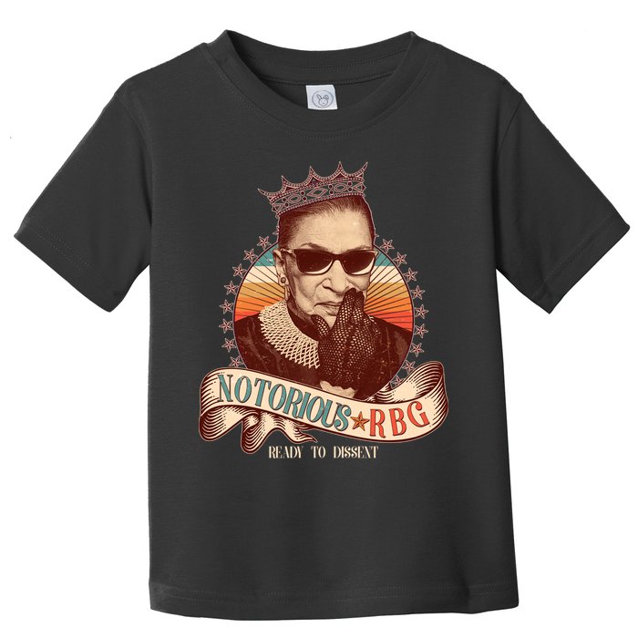 Notorious RBG Ready To Dissent Ruth Bader Ginsburg Toddler T-Shirt