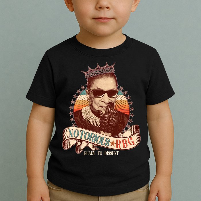 Notorious RBG Ready To Dissent Ruth Bader Ginsburg Toddler T-Shirt