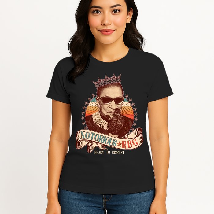 Notorious RBG Ready To Dissent Ruth Bader Ginsburg Womens T-Shirt