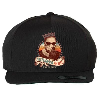 Notorious RBG Ready To Dissent Ruth Bader Ginsburg Wool Snapback Cap