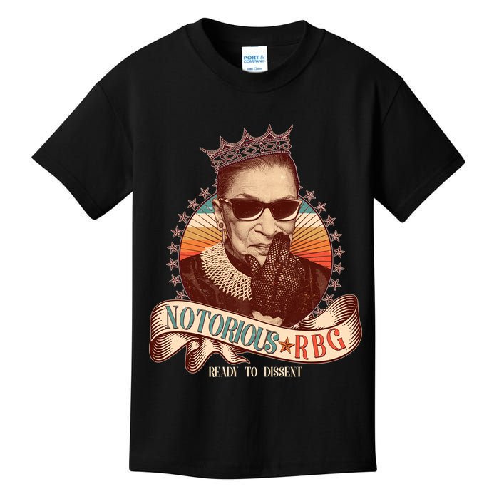 Notorious RBG Ready To Dissent Ruth Bader Ginsburg Kids T-Shirt