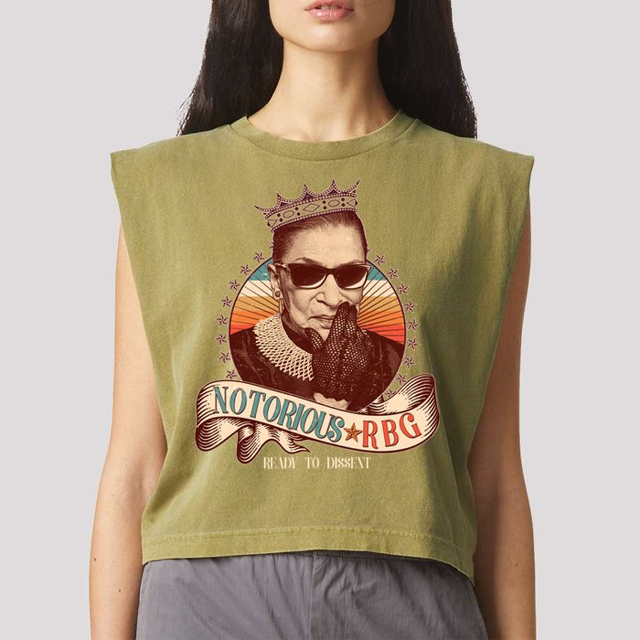 Notorious RBG Ready To Dissent Ruth Bader Ginsburg Garment-Dyed Women's Muscle Tee