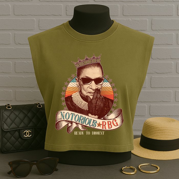 Notorious RBG Ready To Dissent Ruth Bader Ginsburg Garment-Dyed Women's Muscle Tee
