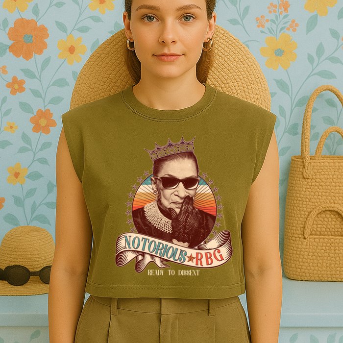 Notorious RBG Ready To Dissent Ruth Bader Ginsburg Garment-Dyed Women's Muscle Tee