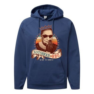 Notorious RBG Ready To Dissent Ruth Bader Ginsburg Performance Fleece Hoodie