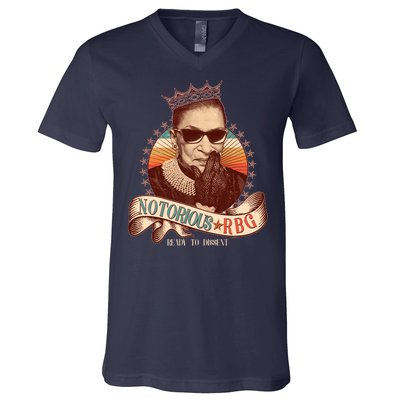 Notorious RBG Ready To Dissent Ruth Bader Ginsburg V-Neck T-Shirt