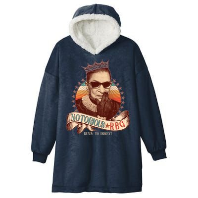 Notorious RBG Ready To Dissent Ruth Bader Ginsburg Hooded Wearable Blanket