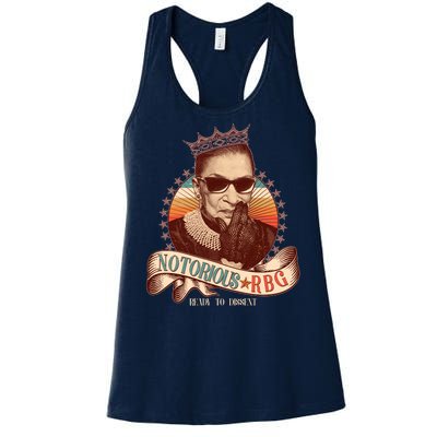 Notorious RBG Ready To Dissent Ruth Bader Ginsburg Women's Racerback Tank