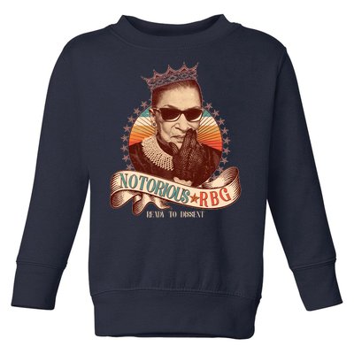 Notorious RBG Ready To Dissent Ruth Bader Ginsburg Toddler Sweatshirt