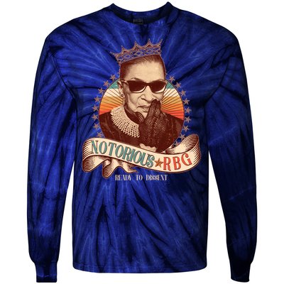 Notorious RBG Ready To Dissent Ruth Bader Ginsburg Tie-Dye Long Sleeve Shirt