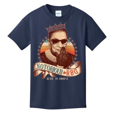 Notorious RBG Ready To Dissent Ruth Bader Ginsburg Kids T-Shirt