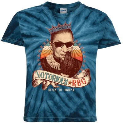 Notorious RBG Ready To Dissent Ruth Bader Ginsburg Kids Tie-Dye T-Shirt