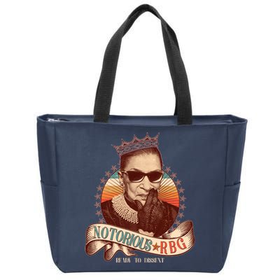 Notorious RBG Ready To Dissent Ruth Bader Ginsburg Zip Tote Bag