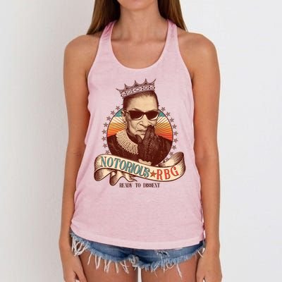 Notorious RBG Ready To Dissent Ruth Bader Ginsburg Women's Knotted Racerback Tank