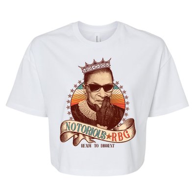 Notorious RBG Ready To Dissent Ruth Bader Ginsburg Bella+Canvas Jersey Crop Tee