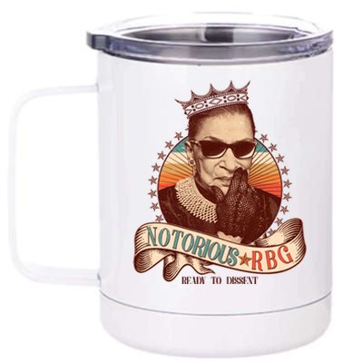 Notorious RBG Ready To Dissent Ruth Bader Ginsburg 12 oz Stainless Steel Tumbler Cup