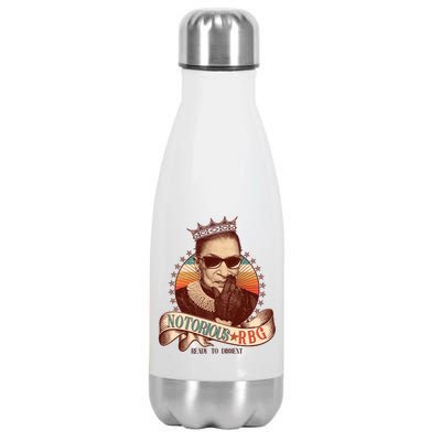 Notorious RBG Ready To Dissent Ruth Bader Ginsburg Stainless Steel Insulated Water Bottle