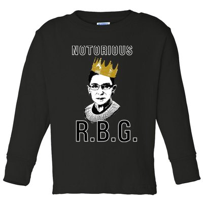 Notorious RBG Ruth Bader Ginsburg Toddler Long Sleeve Shirt