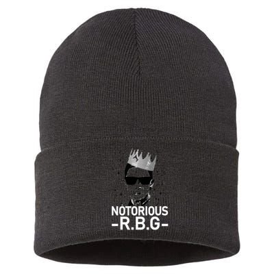Notorious RBG Ruth Bader Ginsburg Gangster Sustainable Knit Beanie