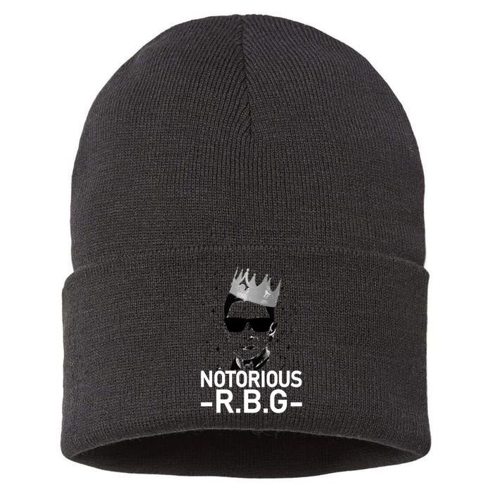 Notorious RBG Ruth Bader Ginsburg Gangster Sustainable Knit Beanie