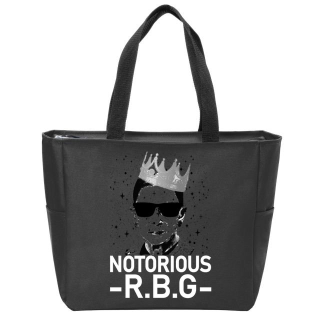 Notorious RBG Ruth Bader Ginsburg Gangster Zip Tote Bag