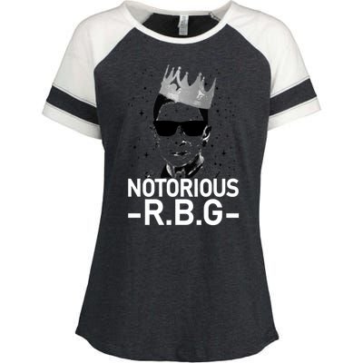 Notorious RBG Ruth Bader Ginsburg Gangster Enza Ladies Jersey Colorblock Tee