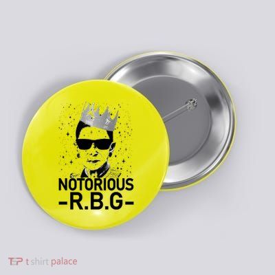 Notorious RBG Ruth Bader Ginsburg Gangster Button