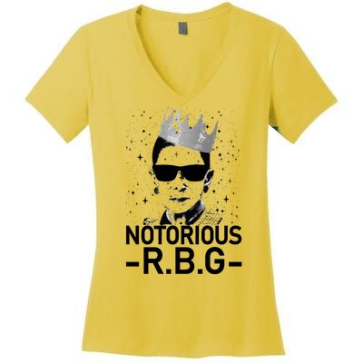 Notorious RBG Ruth Bader Ginsburg Gangster Women's V-Neck T-Shirt