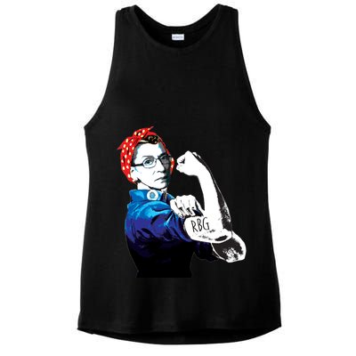 Notorious RBG Ruth Bader Ginsburg Strong Ladies PosiCharge Tri-Blend Wicking Tank