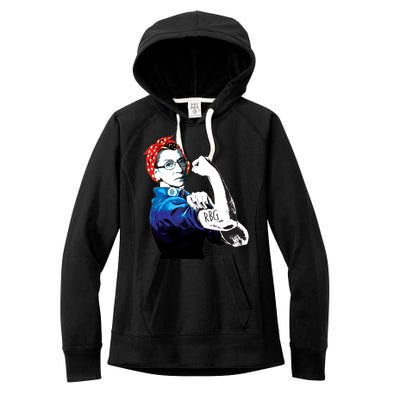 Notorious RBG Ruth Bader Ginsburg Strong Women's Fleece Hoodie