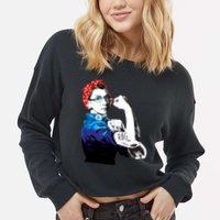 Notorious RBG Ruth Bader Ginsburg Strong Cropped Pullover Crew